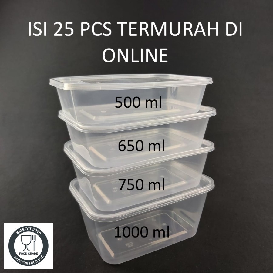 Jual Thinwall Kotak Makan 500 ml 650 ml 750 ml 1000 ml Food Container ...