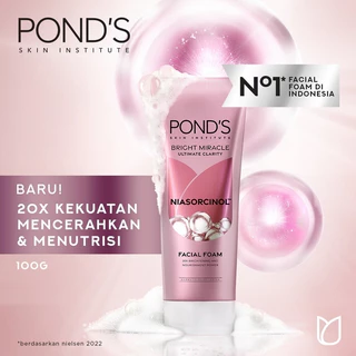Pond's Bright Miracle Ultimate Clarity Niasorcinol Facial Foam 100gr 20x kekuatan mencerahkan & menutrisi