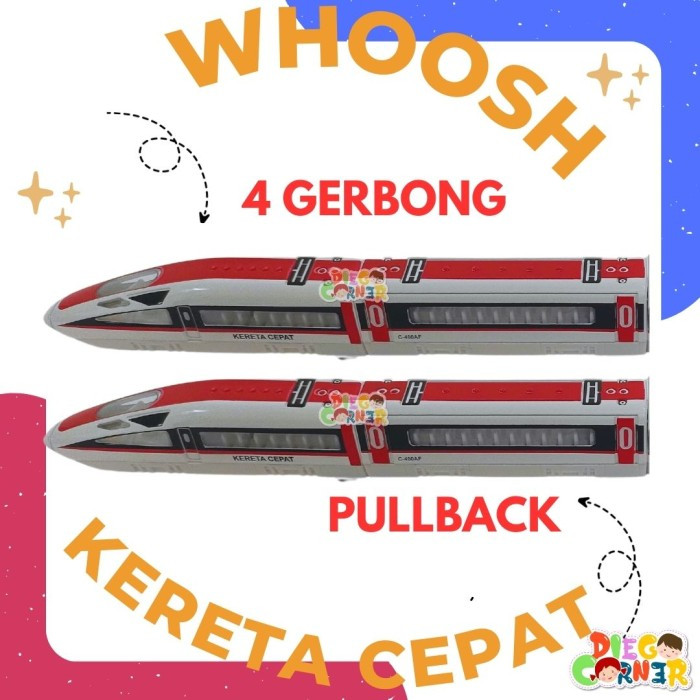 Jual Mainan Anak Kereta Cepat Whoosh Diecast Jakarta Bandung Fast Train ...