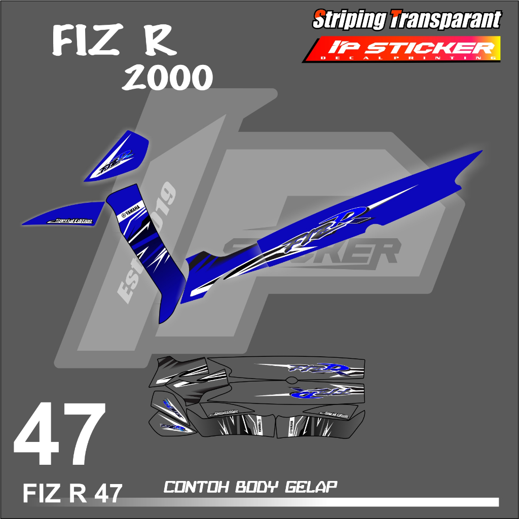 Jual FIZ R 2000 (COD) STIKER STRIPING MOTOR YAMAHA FIZ R - LIST SIMPLE ...