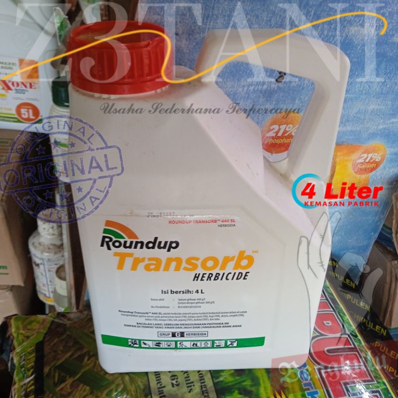 Jual ROUNDUP Transorb 440 SL - 4 L Herbisida Sistemik | Shopee Indonesia