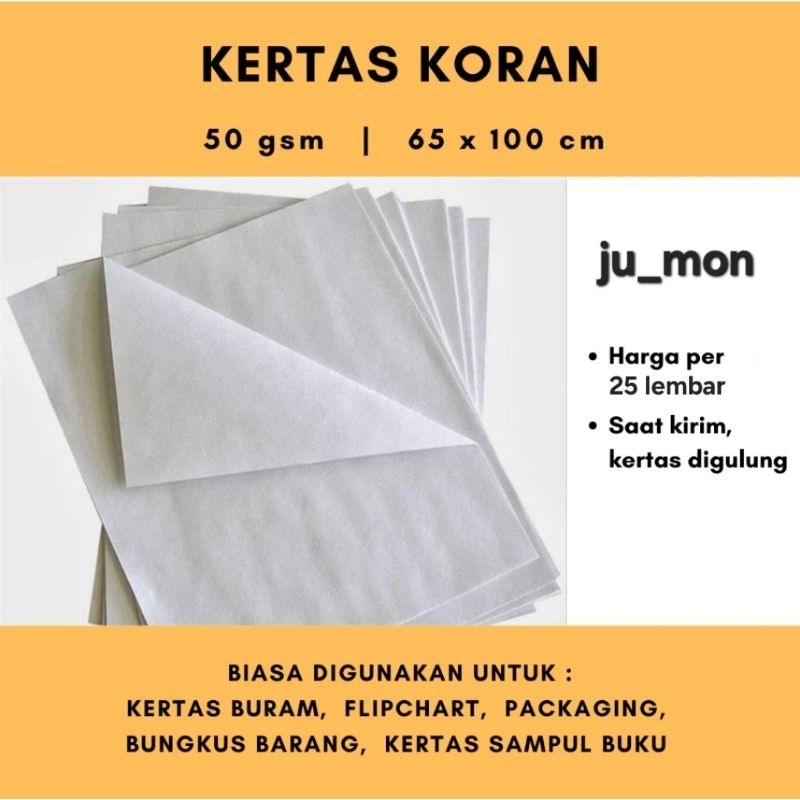 Jual Kertas Koran/ Buram Flipchart 65x100 Per 25 Lembar | Shopee Indonesia