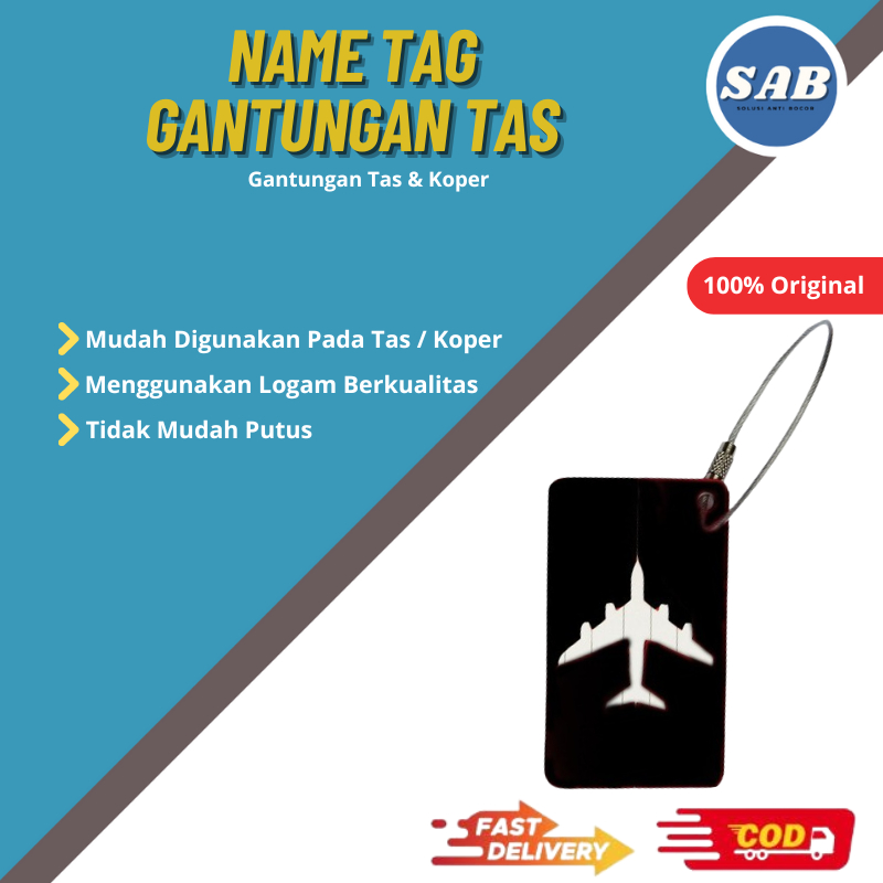 Jual Name Tag Koper Gantungan Nama Luggage Tag Kartu Nama Gantungan