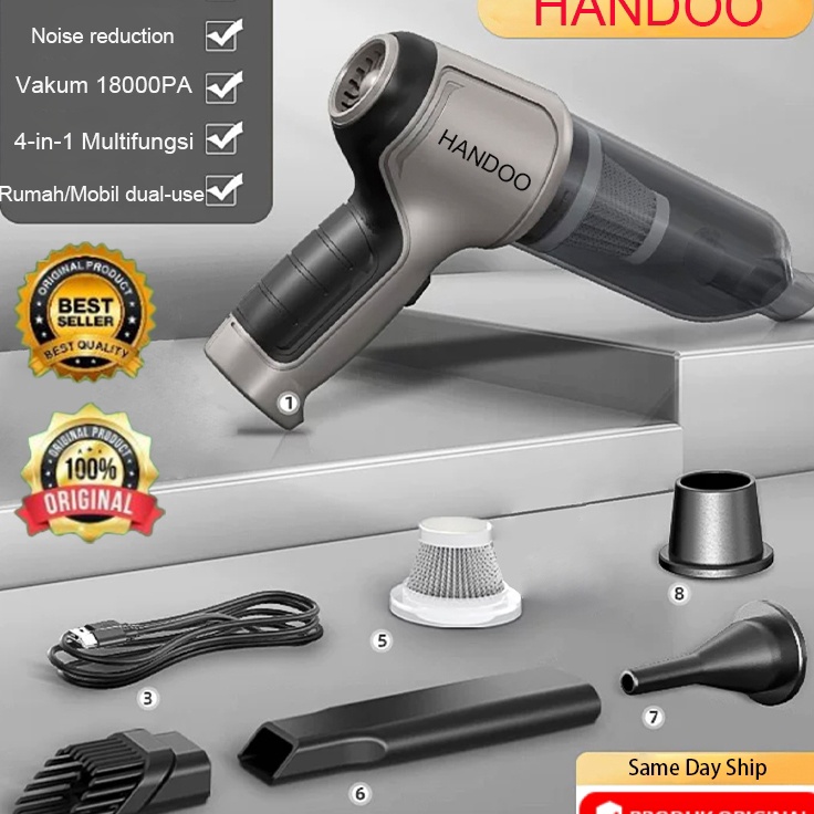 Jual HANDOO Portabilita vacum cleaner penyedot debu 18PA 4 in1 vakum ...