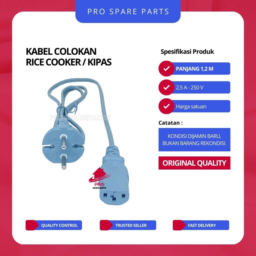 Jual Kabel Socket Rice Cooker - Kabel Colokan Magic Jar / Magic Com ...