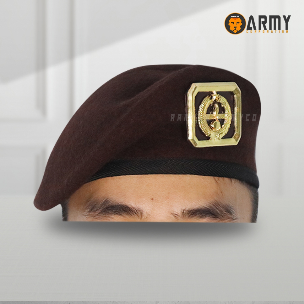 Jual Baret Coklat Pramuka Satu Set Emblem Pandega Penegak