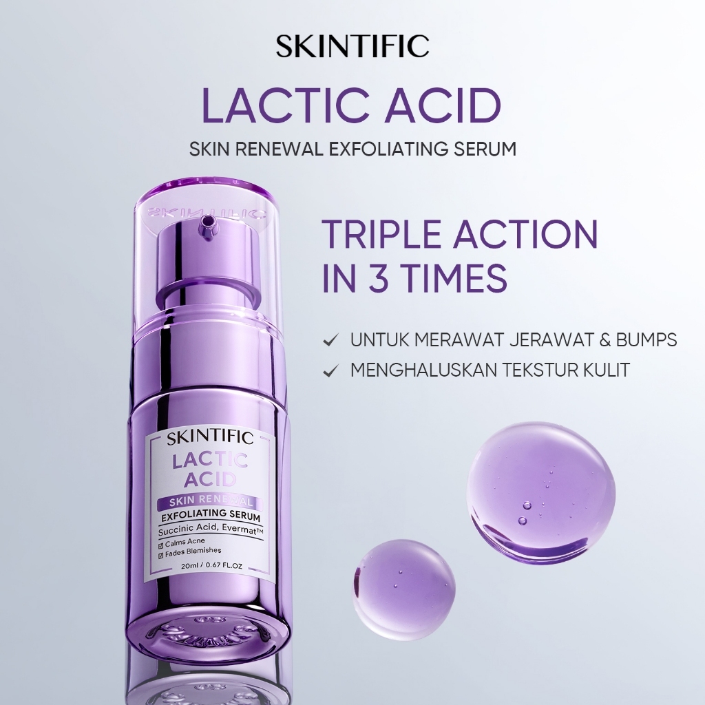 Jual Skintific Lactic Acid Skin Renewal Exfoliating Serum 20ml Shopee