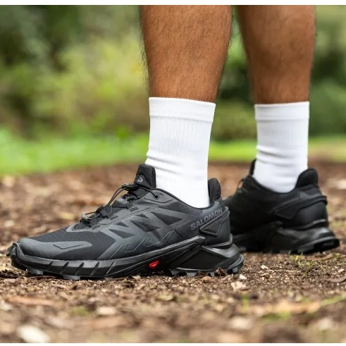 Jual Sepatu Salomon Supercross Super Cross 4 Goretex Triple Black Full ...