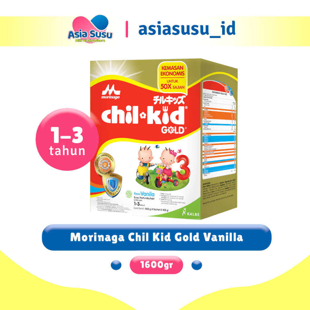 Jual MORINAGA CHILKID GOLD 1600 GR - SUSU PERTUMBUHAN ANAK 1-3 TAHUN ...