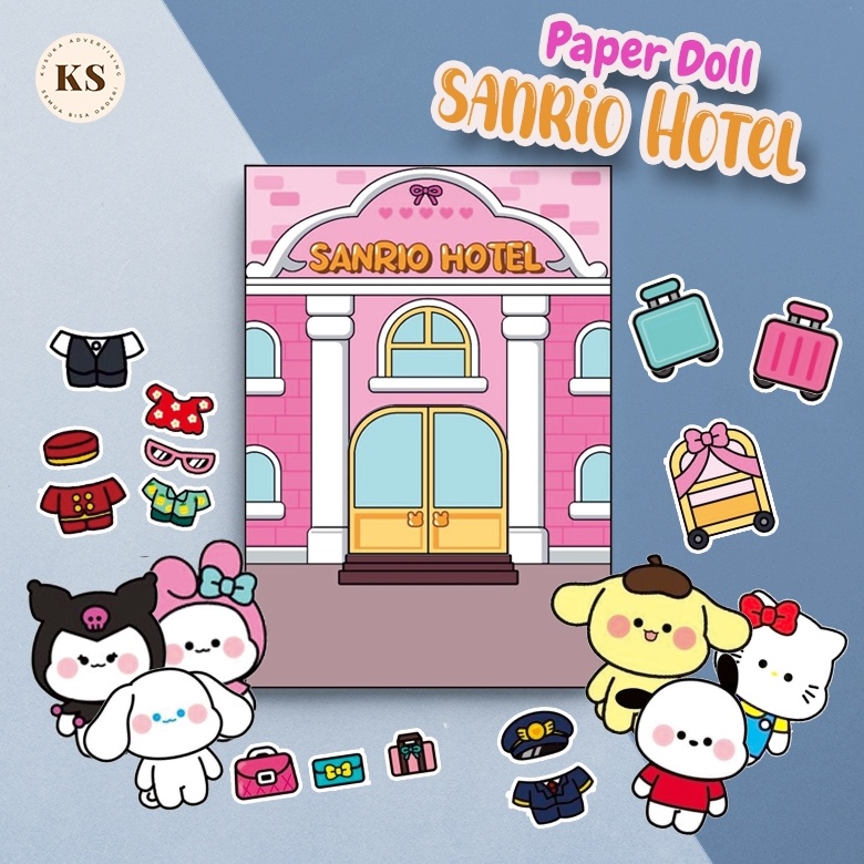 Jual ART G4H6 DIY Sudah Disusun Paper Doll House Sanrio Hotel Quite ...