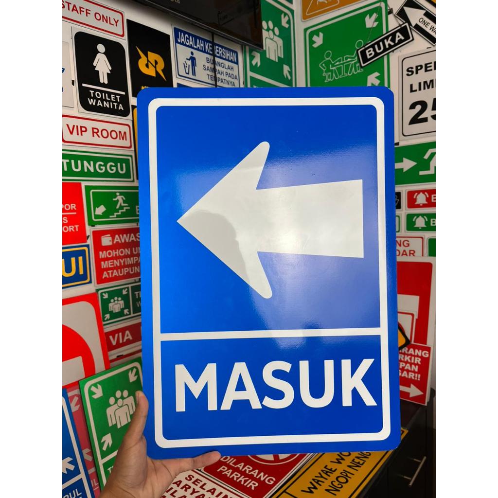 Jual RAMBU RAMBU / SIGN MASUK 35 X 50 CM | Shopee Indonesia