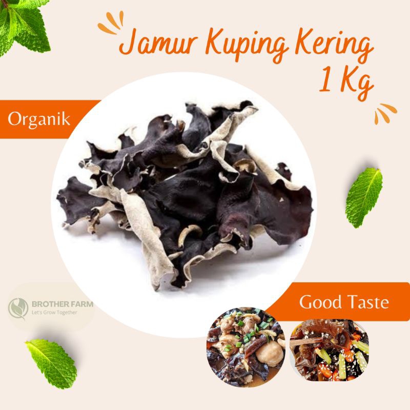 Jual Jamur Kuping Hitam Kering 1 KG / Grade A Dried Black Fungus / Hei ...