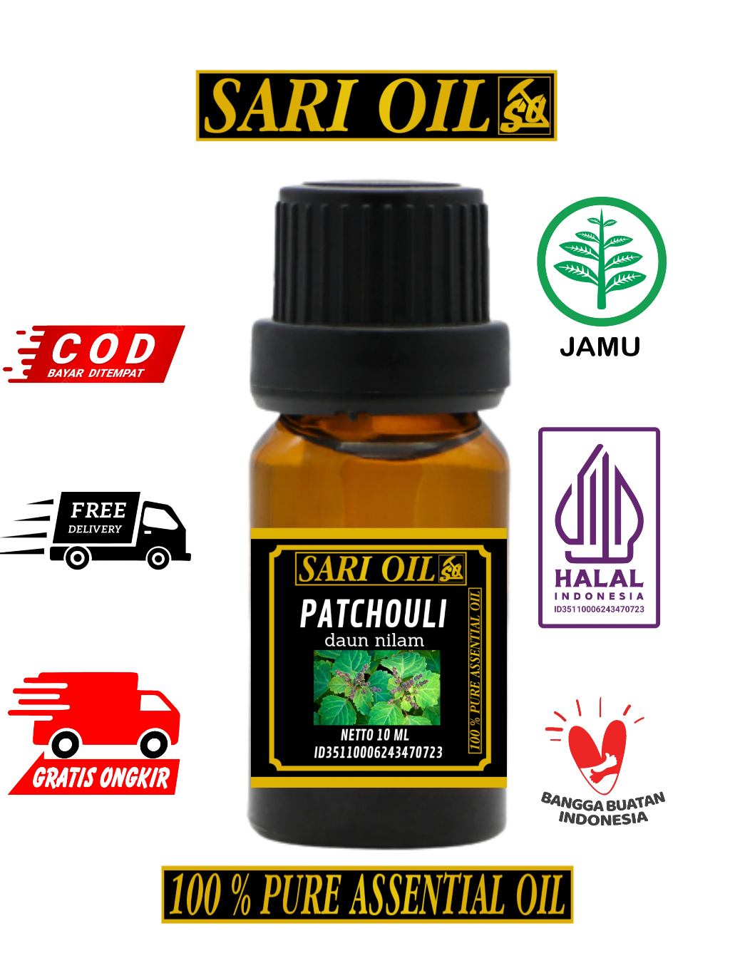 Jual Patchouli Essential Oil /Minyak Nilam 100% Alami Shopee