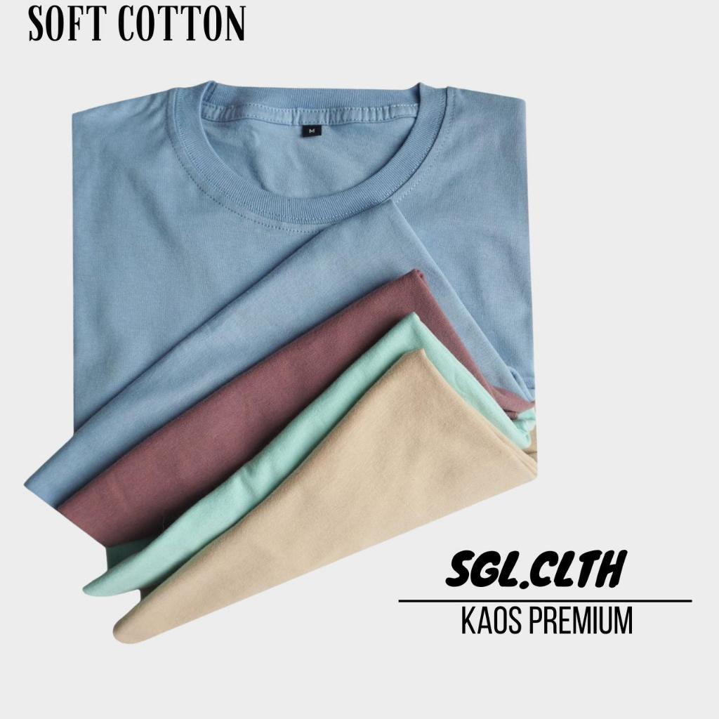Jual Kaos Polos Premium Katun Combed 30s/ Kaos Bahan Premium Nyaman