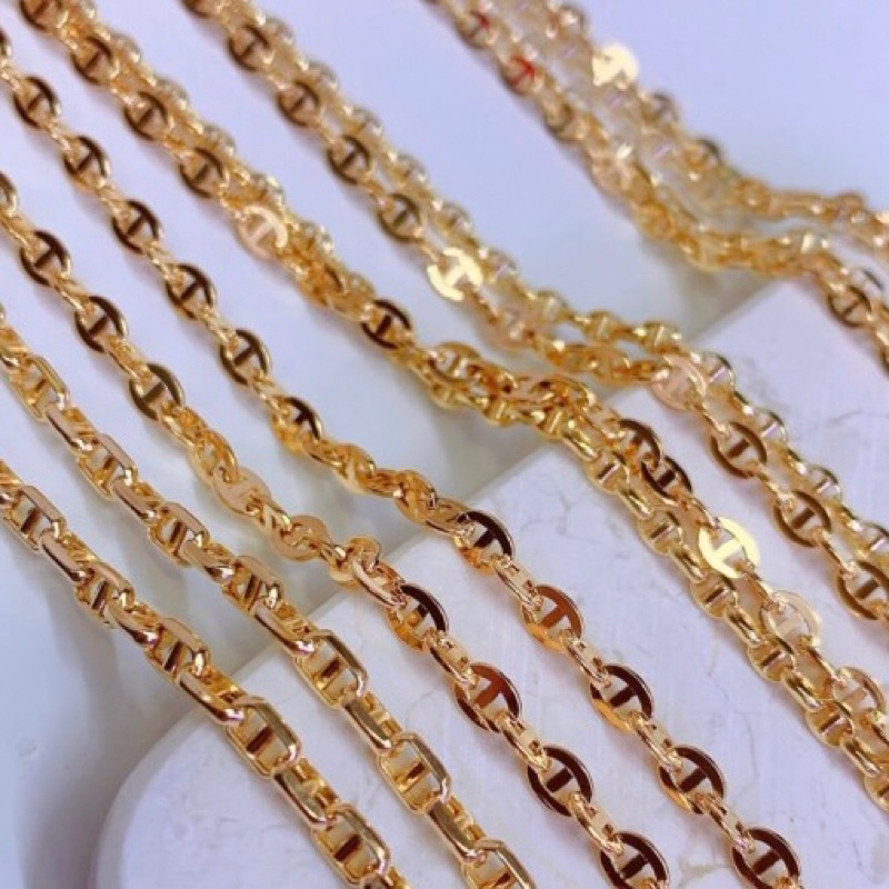 Jual Kalung Emas Polos Hermes Kalung Rantai Hermes Wanita Pria Toscano