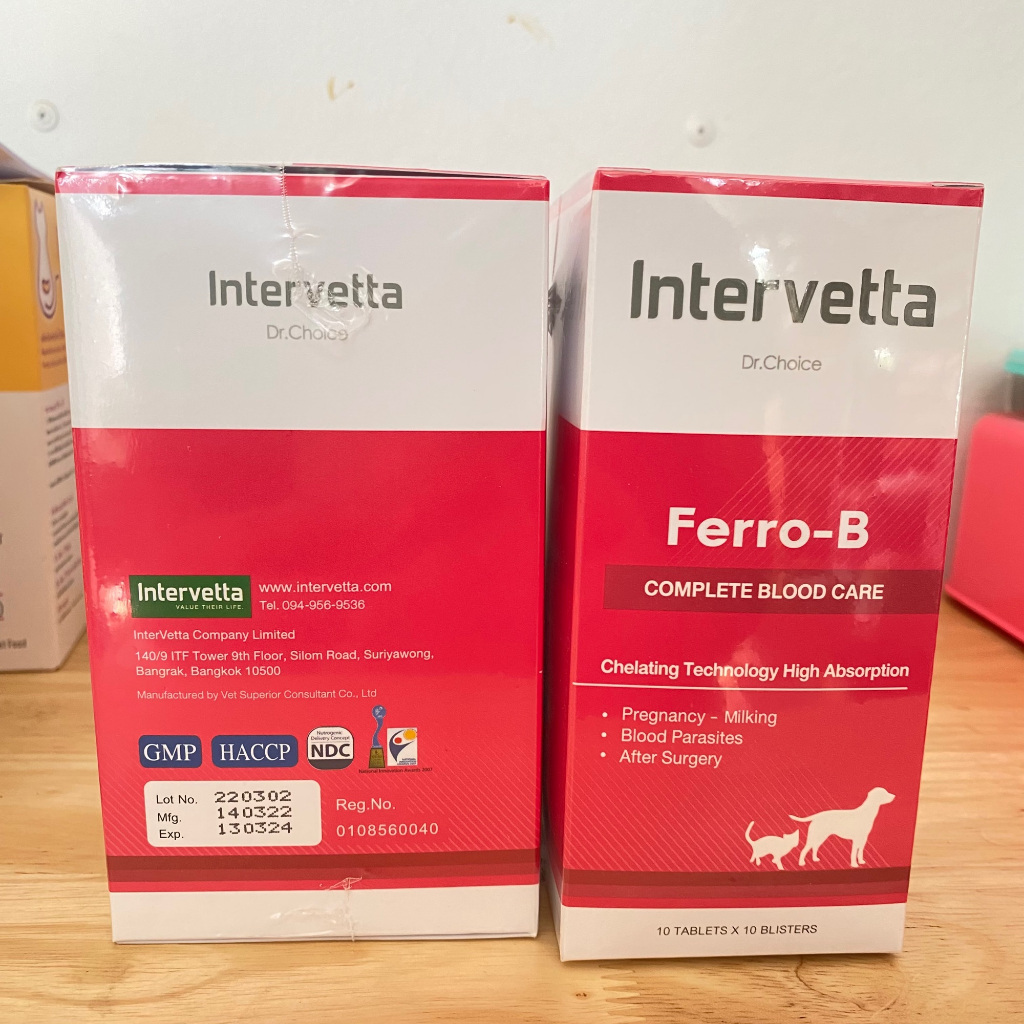 Jual Ferro B Intervetta Dr. Choice Suplemen Penambah Darah / Anemia ...