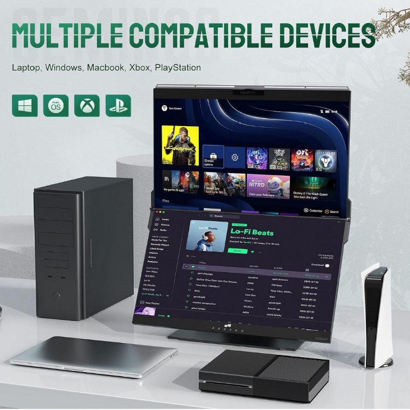 Jual Mobile Pixels Geminos X 2 x 24 inch 2K 1440P Stacked Computer ...