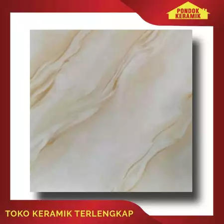Keramik Lantai Avignon 50x50 Troya Beige Motif Marble Marmer