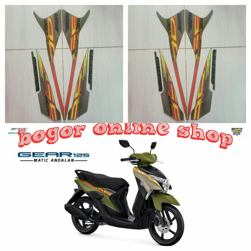 Jual stiker striping yamaha gear 125 2024 hijau-gold | Shopee Indonesia