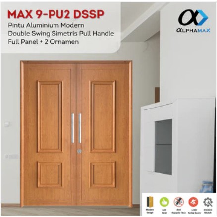 Jual Pintu Alpha Max Pu Dssp Pintu Utama Aluminium Modern Double Swing Shopee Indonesia