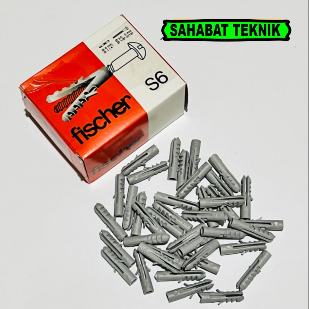 Jual Fisher S6 1 box isi 100pcs 6mm / Fiser Viser Piser Pengencang ...