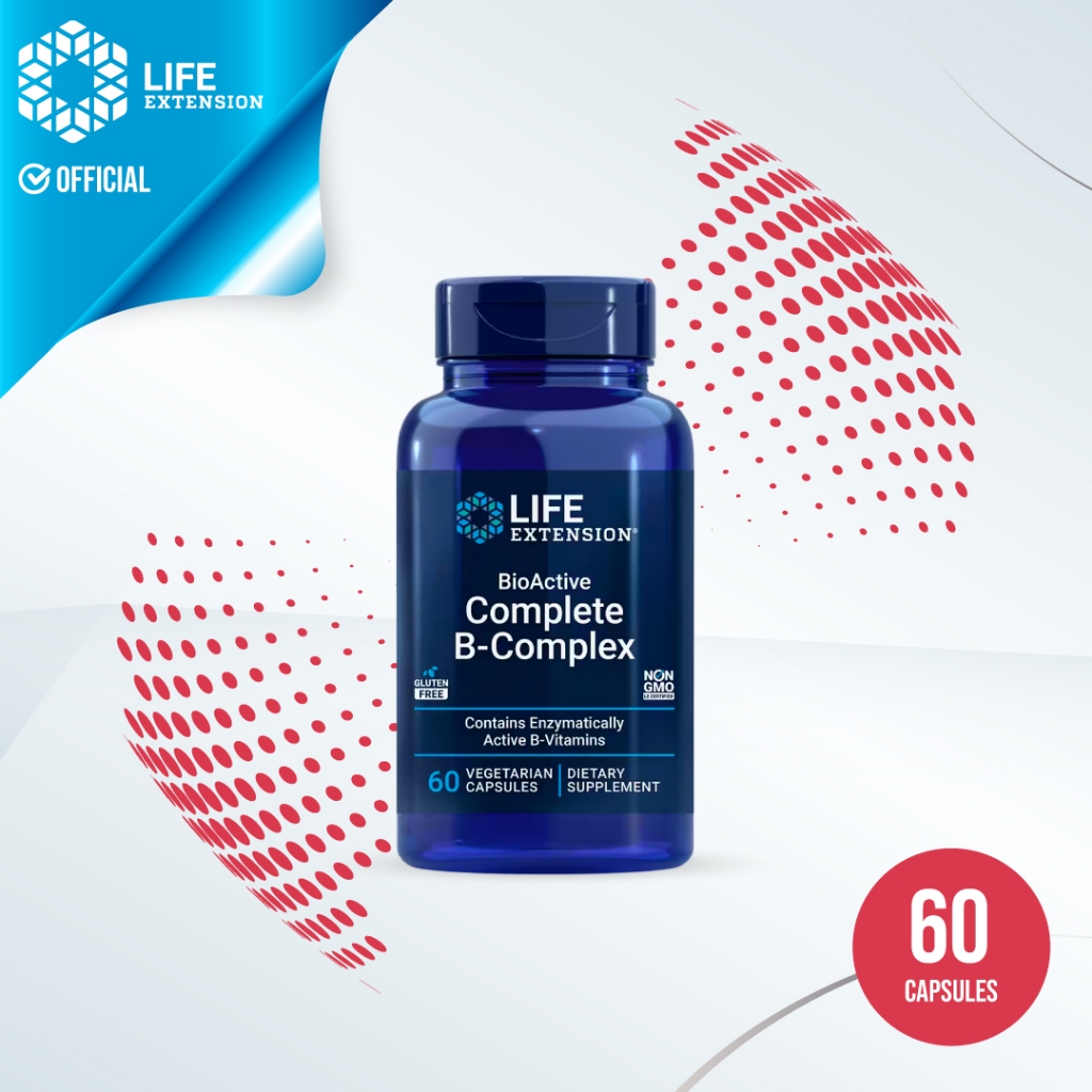 Jual Life Extension Bioactive Complete B-complex, 60 Capsules | Shopee ...