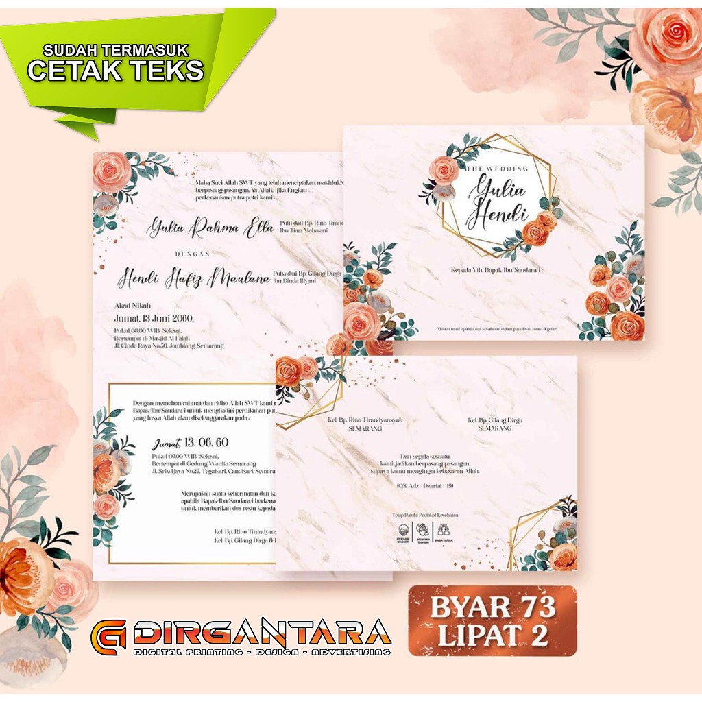 Jual UNDANGAN PERNIKAHAN ELEGAN UNDANGAN PERNIKAHAN MURAH UNDANGAN ...