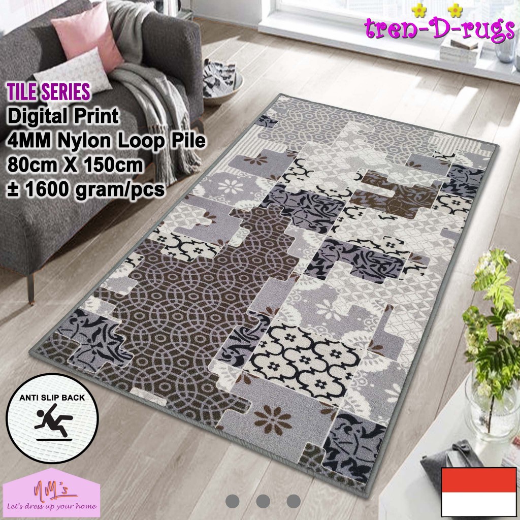 Jual Tren-D-rugs Karpet lantai digital print permadani sajadah bulu ...