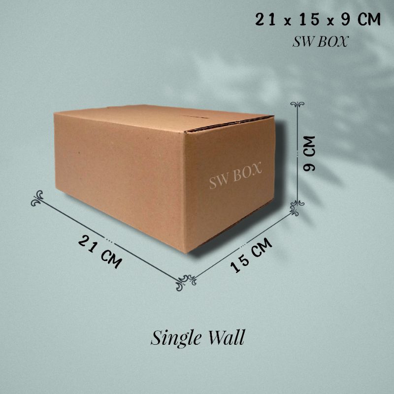 Jual Kardus Ukuran 21x15x9 CM Box untuk packing ST | Shopee Indonesia
