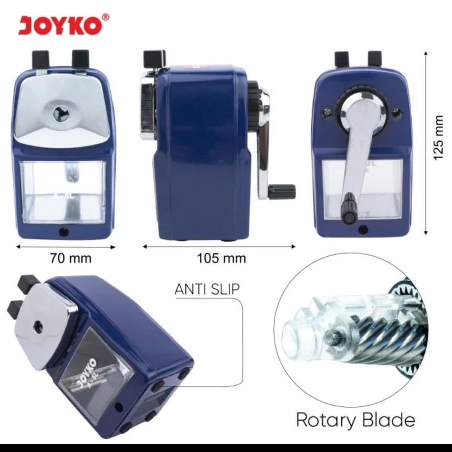 Jual Sharpener Putar A-5L Joyko / Rautan Pensil Meja Duduk Stainless ...