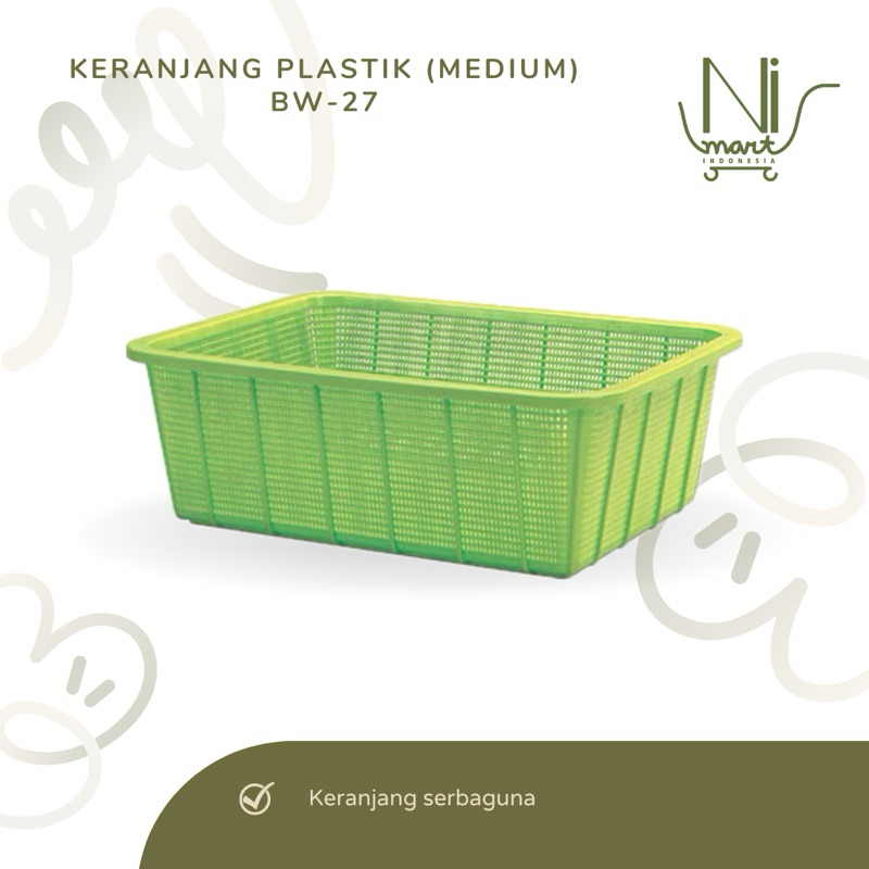 Jual Keranjang Serbaguna Bw 27 M Lion Star Tempat Serbaguna Square Basket Plastik Kotak Jaring 4962