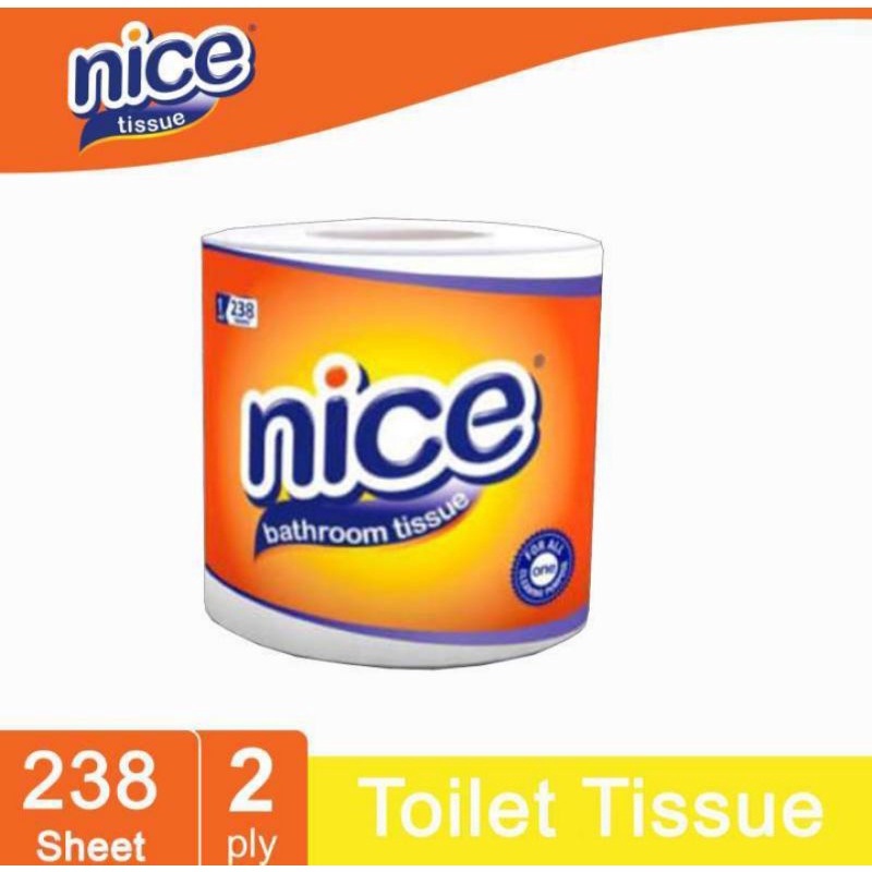 Jual Tissue nice roll 238 shets - Bathroom tissue roll 238 shets / Tisu ...