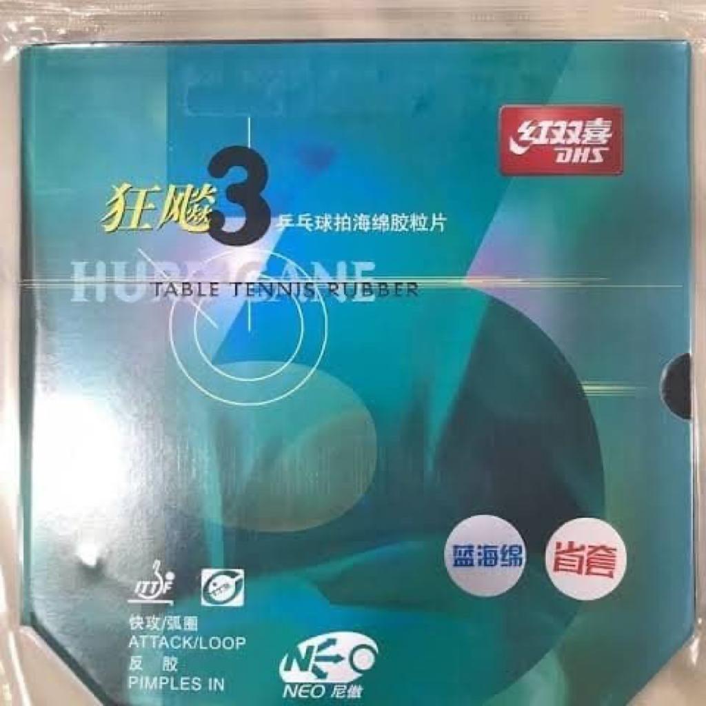 Jual ORIGINAL DHS HURRICANE 3 NEO PROVINCIAL ORANGE SPONGE Karet Rubber