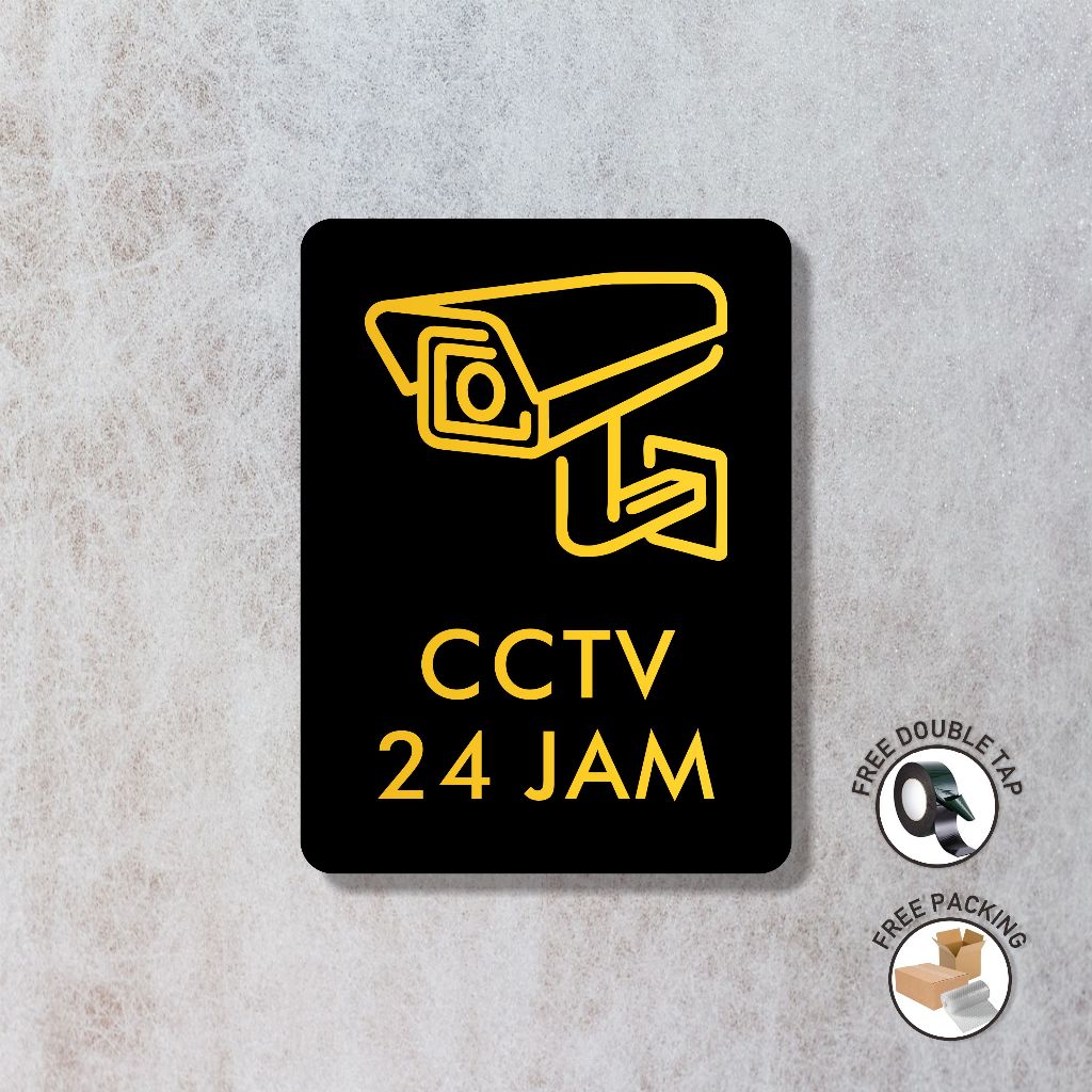 Jual Akrilik Sign Cctv Jam Akrilik Hiasan Cctv Jam Shopee