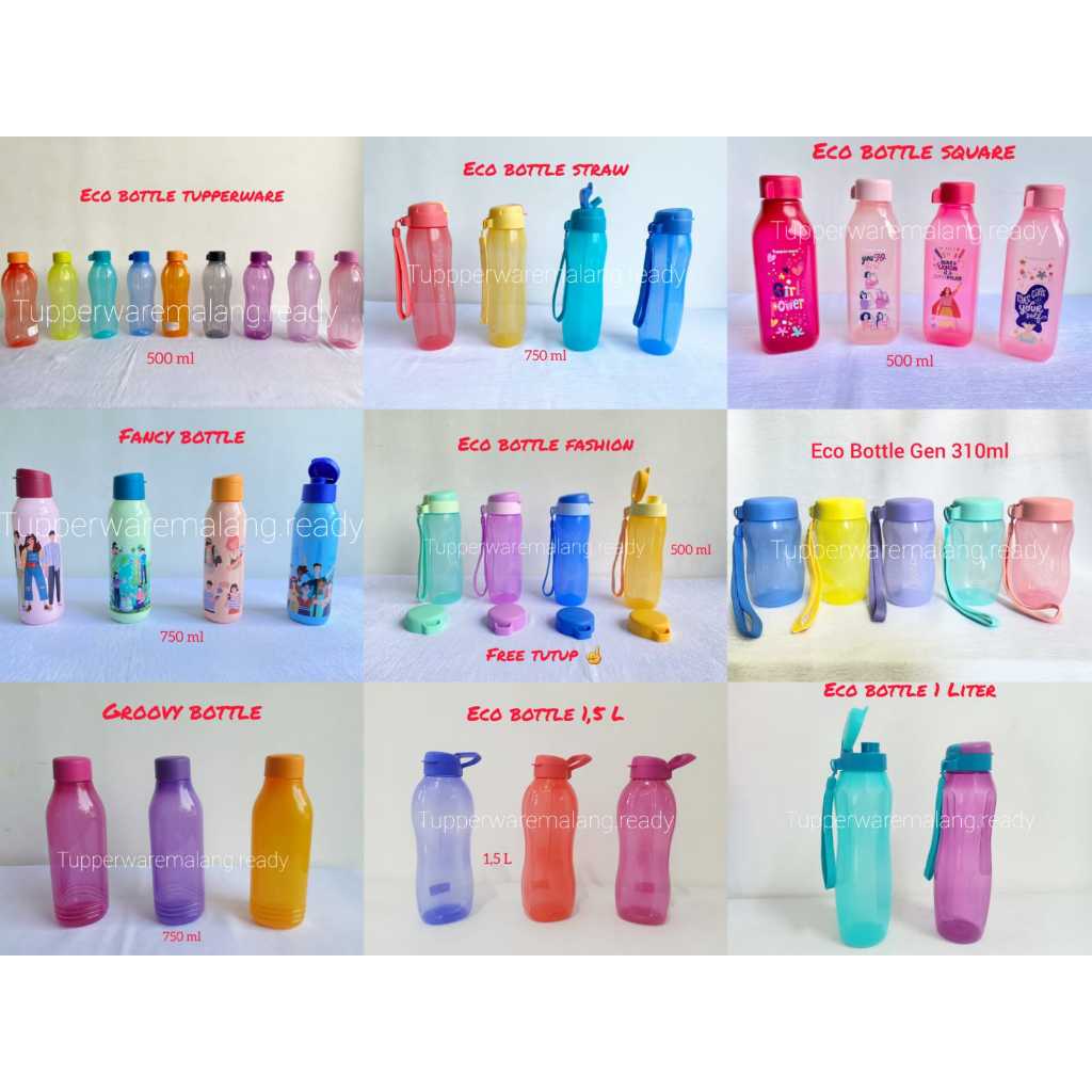 Jual Botol Tupperware Eco Bottle Milenials Fancy Bottle Ml