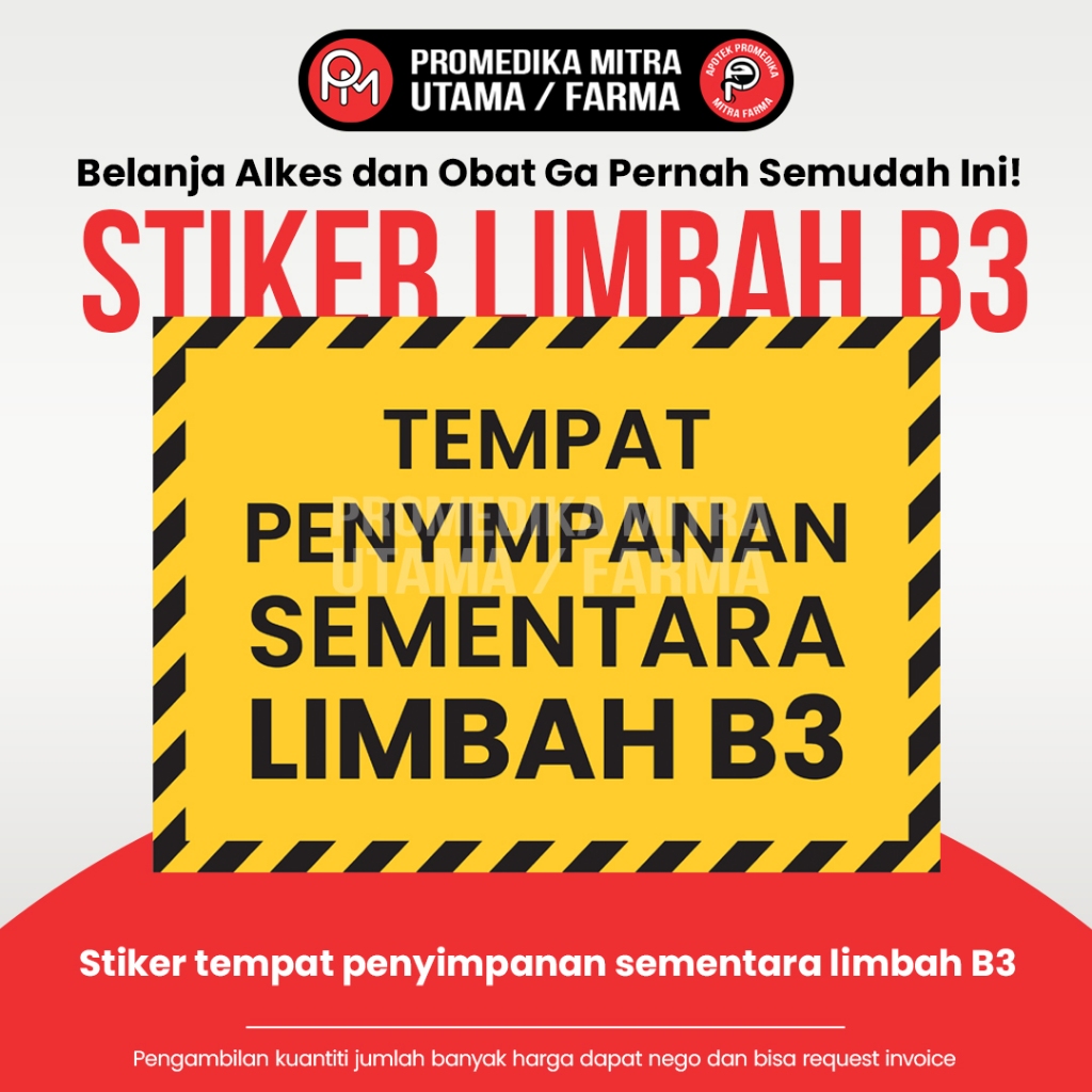 Jual Stiker Tempat Penyimpanan Sementara Limbah B3 Shopee Indonesia