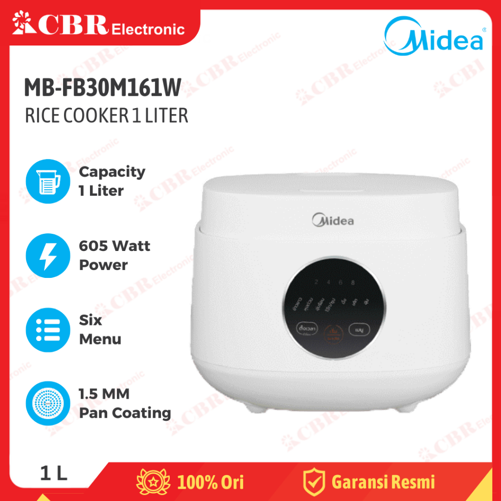 Jual Rice Cooker MIDEA 1 Liter MB-FB30M161W | Shopee Indonesia