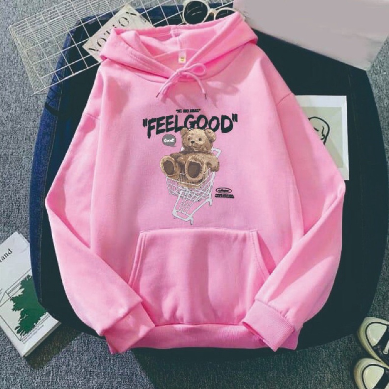 FEEL GOOD Sweater Hoodie Perempuan
