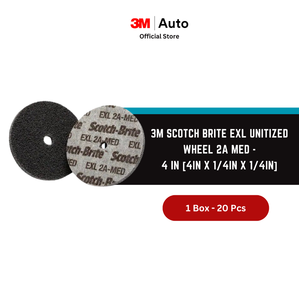 Jual 3M™ ScotchBrite™ EXL Unitized Wheel 2A MED 4 in [4in x 1/4in x
