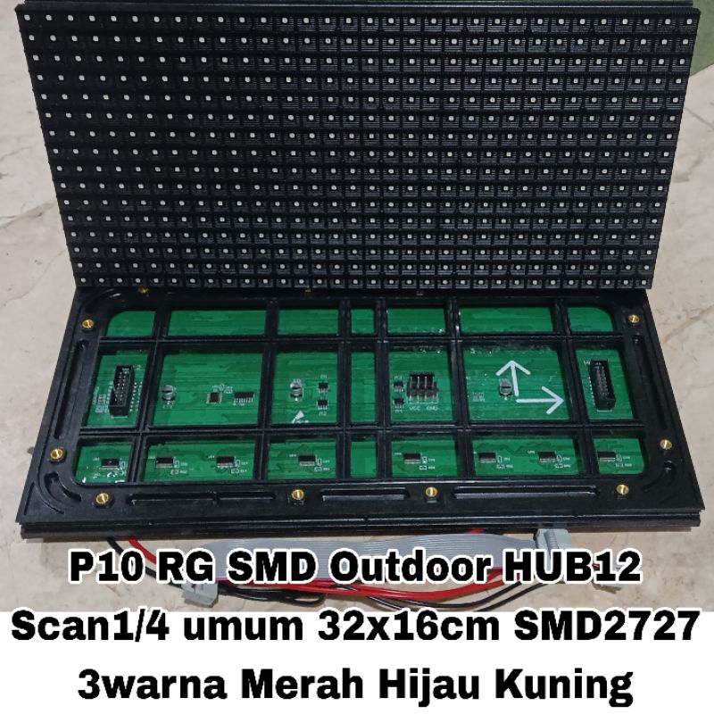Jual LED Module P10 RG SMD 3warna Merah Hijau Kuning Outdoor DiM ...
