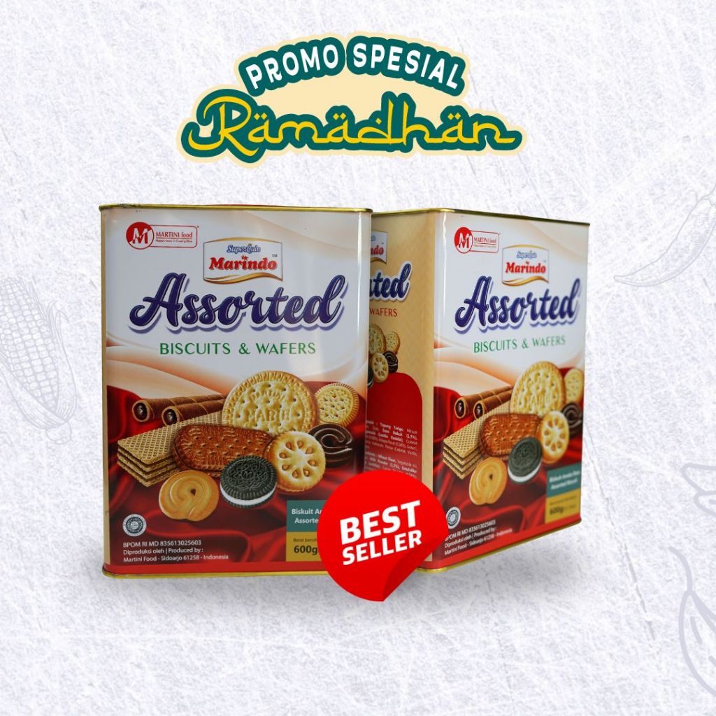 Jual Promo Ramadhan Biskuit Dan Wafer Kaleng Besar Marindo Assorted 600 ...