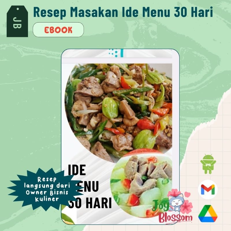 Jual Koleksi Resep Masakan Lengkap Untuk 30 Hari - Buku Ebook Ide