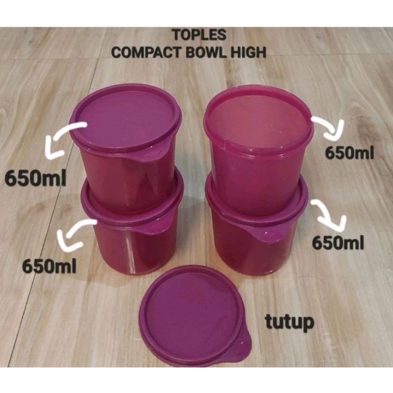 Jual ORIGINAL TUPPERWARE TOPLES COMPACT BOWL HIGH 650ML/TOPLES UPIN ...