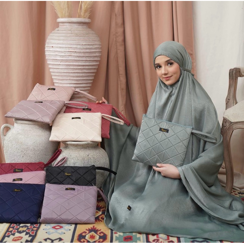 MUKENA SANTORINI POLOS/ MUKENA JUMBO / MUKENA LEBARAN