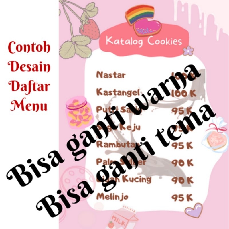 Jual Jasa Desain Poster (Contoh : Katalog makanan, Daftar menu, dll ...