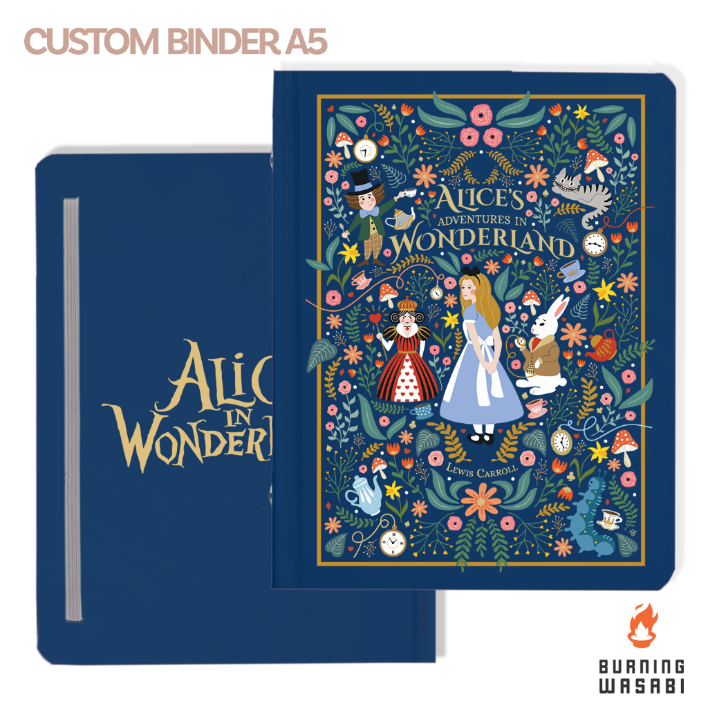 Jual Binder Alice In Wonderland Cartoon Aesthetic A5 20 ring 6 ring ...
