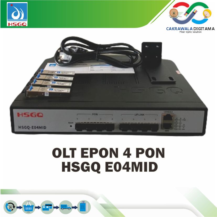 Jual OLT HSGQ 4 Pon Epon Tipe E04MID SFP 7dB 8dB 9dB Shopee Indonesia