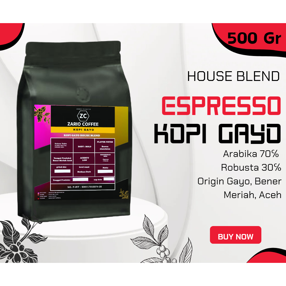 Jual Kopi Gayo Houseblend Espresso Gram Shopee Indonesia