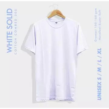 Kaos Polos Pendek Pria Wanita Catton Combet 30s