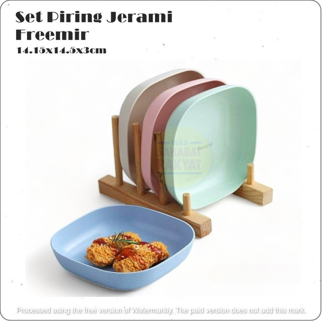 Jual Freemir Set Piring Kotak Piring Kue Piring Makan Mini Bahan Jerami Gandum Cm Shopee